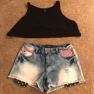 Shorts and top.